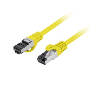Patchcord kat.8.1 S/FTP LSZH CU 0.25M żółty Fluke Passed Lanberg