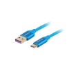 KABEL USB-C(M)->USB-A(M) 2.0 0.5M NIEBIESKI PREMIUM 5A LANBERG