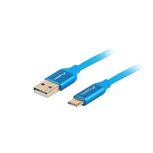 USB-C-USB-A 2.0 cable 0.5M blue Premium QC 3.0 Lanberg