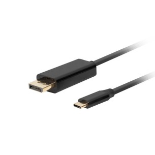 Kabel USB-C-Displayport 1.8M 4K czarny Lanberg
