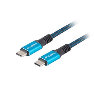 Kabel USB-C4.0 1.2M 8K czarno-niebieski Lanberg