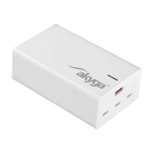 Wall charger Akyga 140W 3x USB-C + USB-A PD GaN 5-28V / 1.5-5A