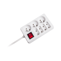 Rebel power strip with 7 sockets and switch, 3 m