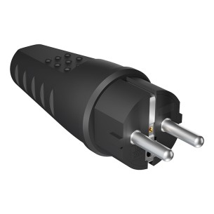 WT-54 PR Straight Hermetic Rubber Plug, Black
