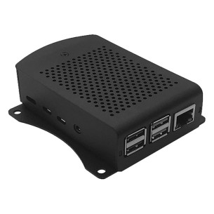 Raspberry RPI-ENC054-BK – aluminum VESA mount black enclosure for Raspberry Pi 4B