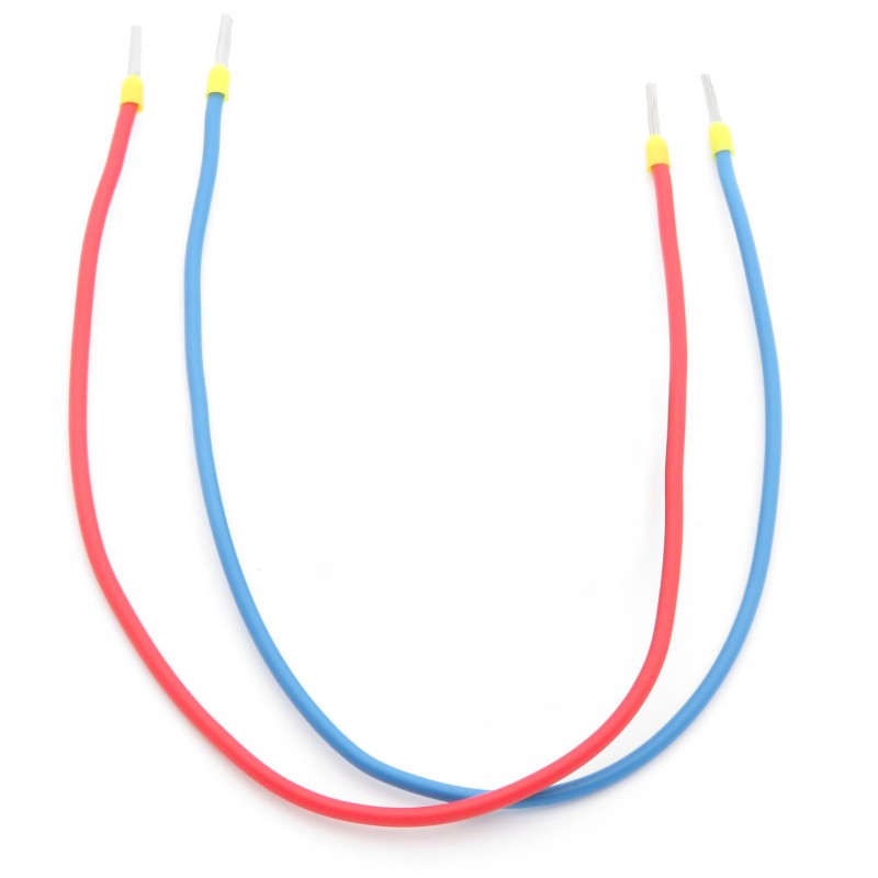 Power cables M-M (blue + red) 30 cm long - 2 pcs Power cables M-M (blue + red) 30 cm long - 2 pcs