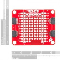 SparkFun Qwiic Shield - rozszerzenie dla płytki Photon - wymiary