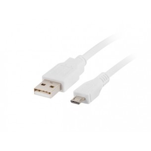 Cable USB microUSB 1.8m white