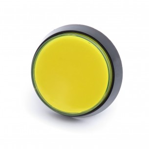 Arcade Button - duży, okrągły przycisk z podświetleniem LED, 60mm (żółty)