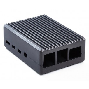 Aluminum case for Raspberry Pi 4B, gray