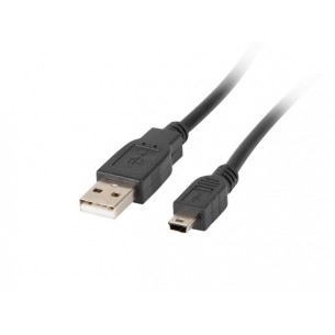 Przewód USB typu A - miniUSB typu B 1,8m Czarny Lanberg