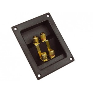 Gniazdo głośnikowe ze złączami bananowymi, 4-pin, prostokątne 122x95mm
