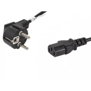 Power cord CEE 7/7 IEC 320 C13 1.8m black