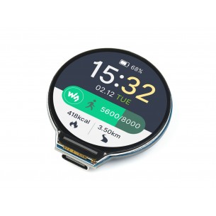 RP2040-LCD-1.28 - module with round IPS 1.28" LCD display and RP2040 microcontroller
