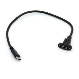 Przedłużacz USB typu C z mocowaniem panelowym 30cm