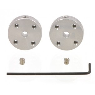 Pololu 1079 - Pololu Universal Aluminum Mounting Hub for 3mm Shaft Pair, 2-56 Holes