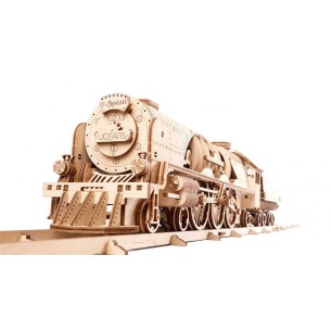 UGears V-Express Steam Train with Tender - mechanical model kit