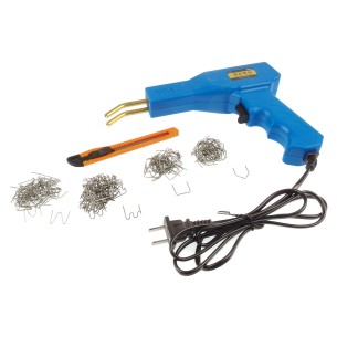Plastic welder with a set of staples (blue)
