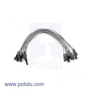 Pololu 1718 - Premium Jumper Wire 10-Pack F-F 6" Gray