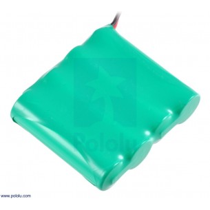 Pololu 2221 - Rechargeable NiMH Battery Pack: 4.8 V, 2200 mAh, 4x1 AA Cells, JR Connector