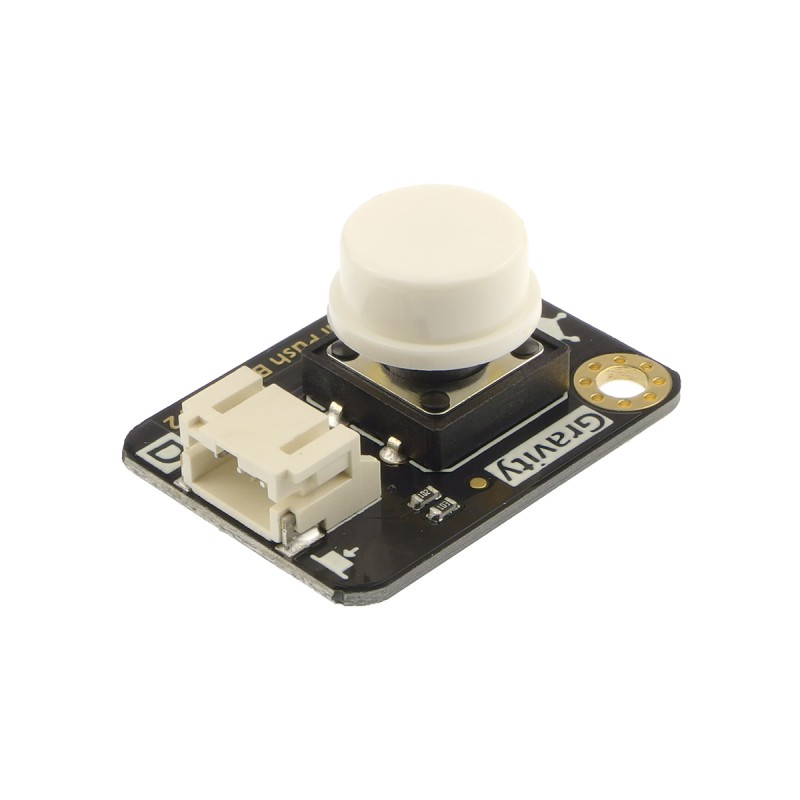 Gravity: Digital Push Button - przycisk z LED (biały)