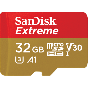 Karta pamięci microSDHC SanDisk Extreme 32GB V30 z adapterem