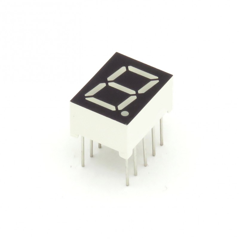 Wyświetlacz LED 7-segmentowy, 1 cyfra 9,10mm, niebieski, wspólna anoda